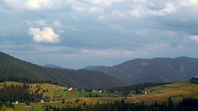 山村上空视频素材