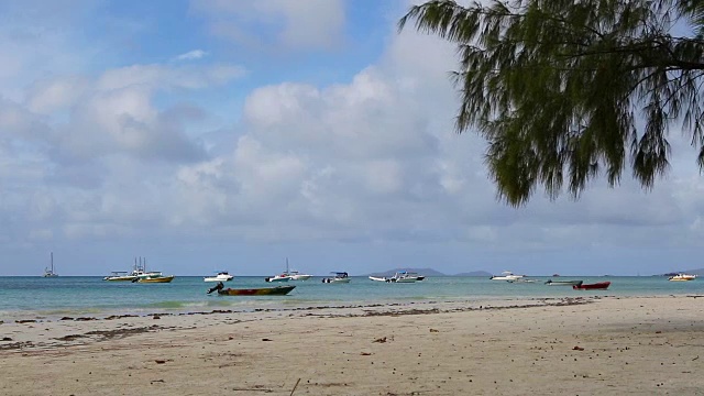 塞舌尔安斯沃伯特热带海滩视频素材