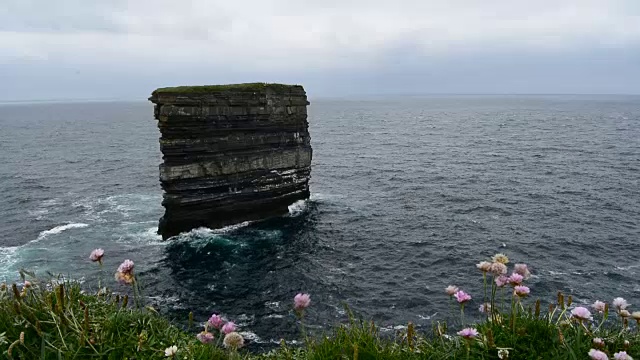 dunbriste, Downpatrick Head, Ballycastle, Mayo, Connacht，爱尔兰视频素材