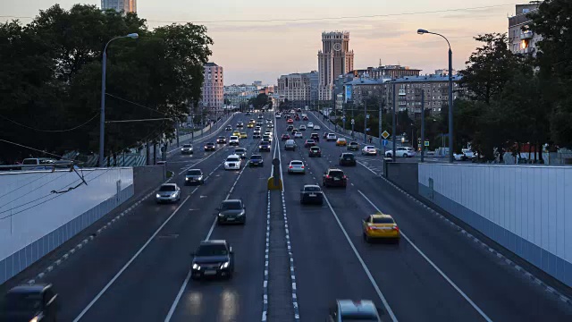 夜间公路延时视频素材