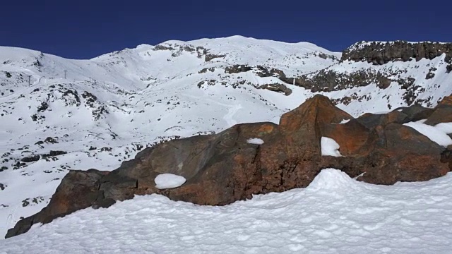 鲁阿佩胡山顶的雪帽视频素材