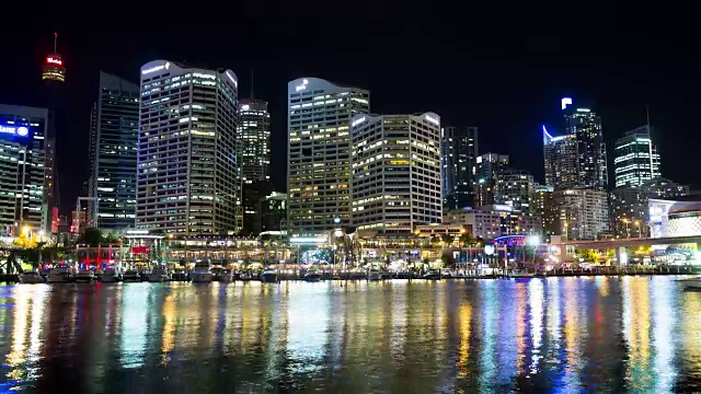 澳洲城市夜景:时光流逝视频素材