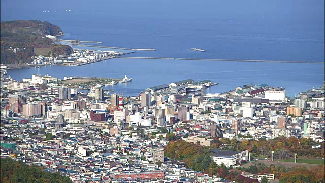 日本北海道小樽城市中心视频素材