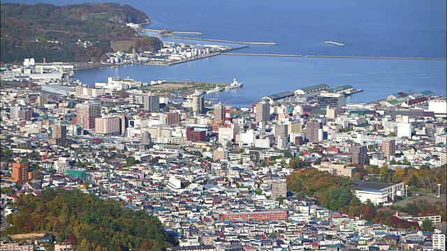 日本北海道小樽城市中心视频素材