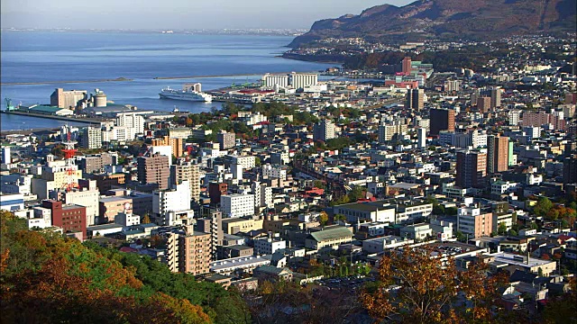 日本北海道小樽城市中心视频素材