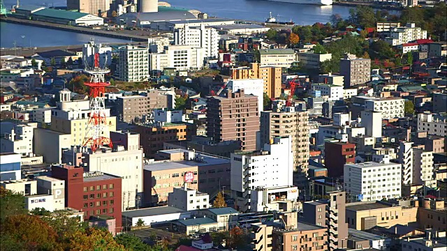 日本北海道小樽城市中心视频素材