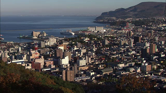 日本北海道小樽城市中心视频素材