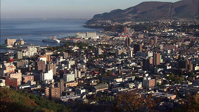 日本北海道小樽城市中心视频素材