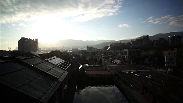 日本，北海道，小樽运河视频素材