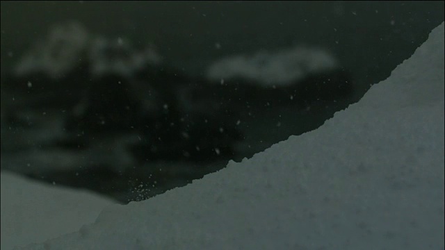 Slowmotion;雪花飘落，北海道，日本视频素材