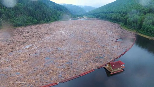 Sayano Shushenskoe水库的障碍视频素材