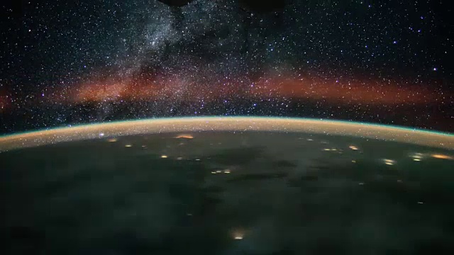 国际空间站ISS银河系恒星星系，时间流逝HD视频素材