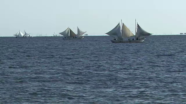 御色班，渔船，海上，北海道，日本视频素材