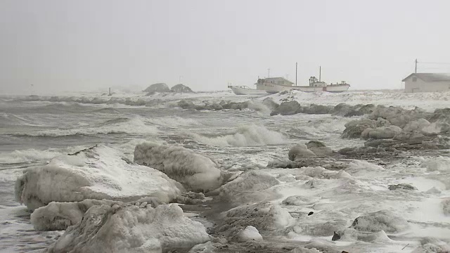 日本北海道冬天的诺助半岛视频素材