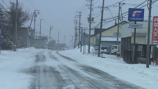 观点;御台东冬季，北海道，日本视频素材