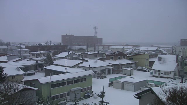 御台东冬季，北海道，日本视频素材