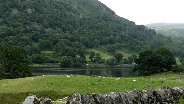 湖泊和山区景观，英国视频素材