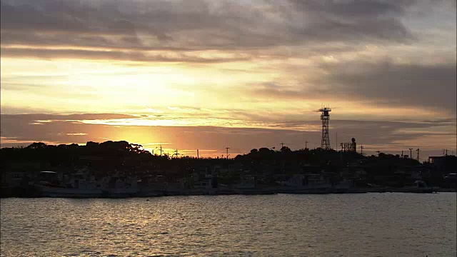 日本山口市马关市线道港视频素材