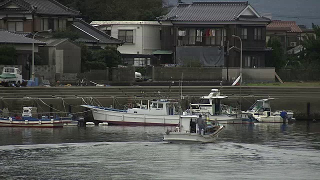 日本山口市须久岛渔港视频素材