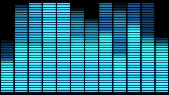 loop音频均衡器背景。音乐控制水平视频素材