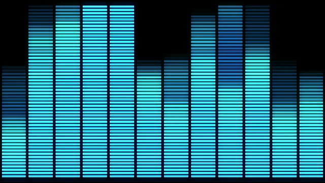 loop音频均衡器背景。音乐控制水平视频素材