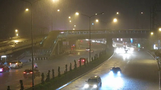 汽车和大雨视频素材