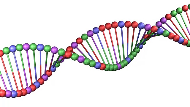 DNA分子转过来。视频素材