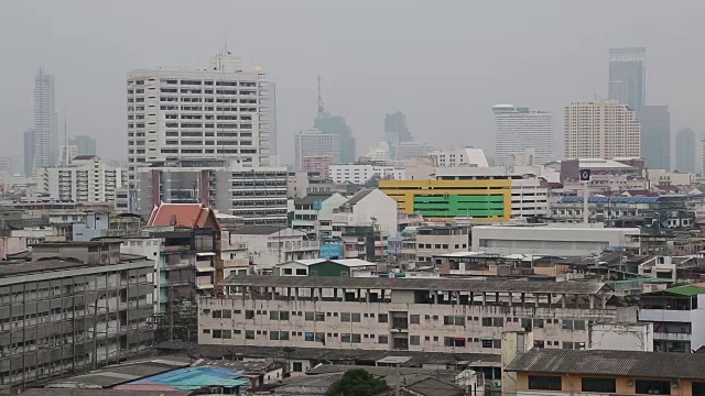 泰国曼谷市中心全景图视频素材