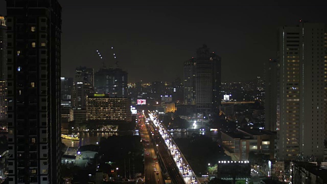 曼谷夜景，泰国视频素材