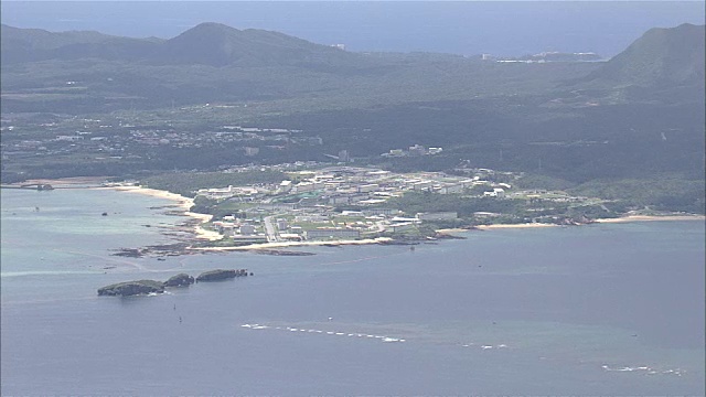 空中射击;边野古海域视频素材