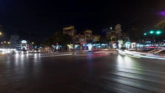 越南河内的夜景视频素材