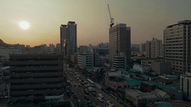 韩国首尔晚间城市全景图视频素材