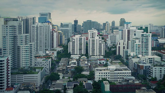 延时风暴云覆盖城市视频素材