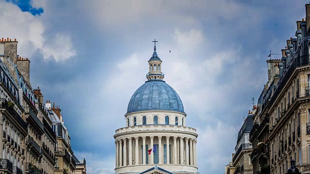 时间流逝，巴黎，法国，le panthéon视频下载