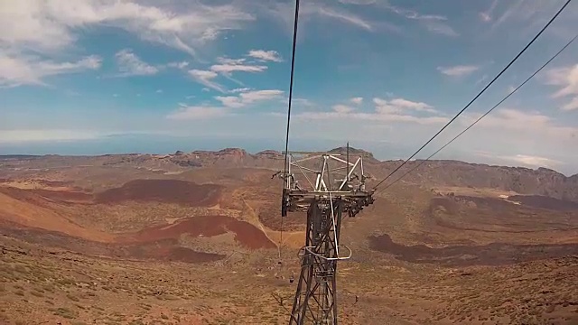 到特内里费vulcano El Teide的电缆路视频下载