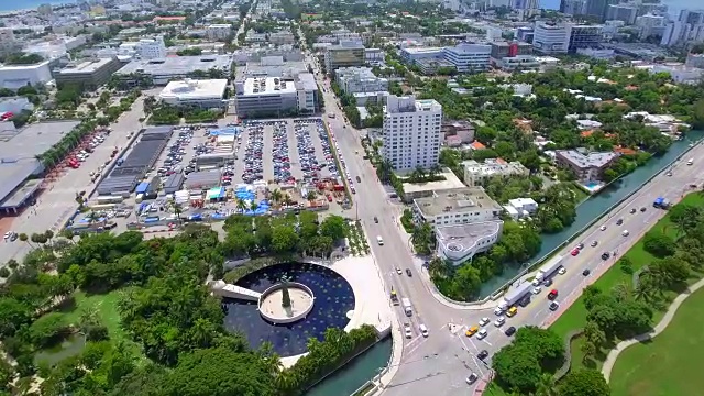 迈阿密海滩空中景观视频素材