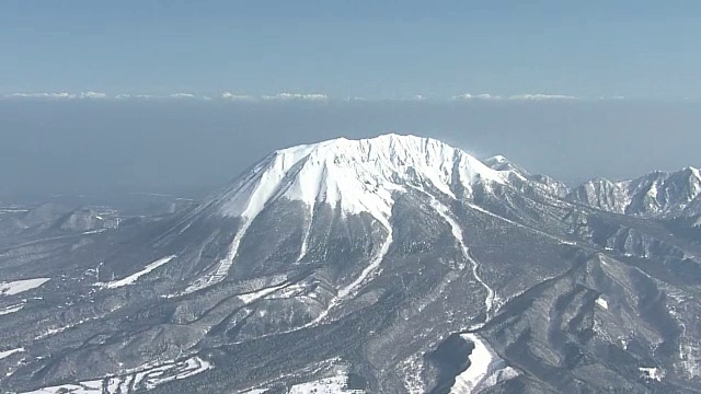 鸟取市，大山山，复杂的火山，日本视频素材