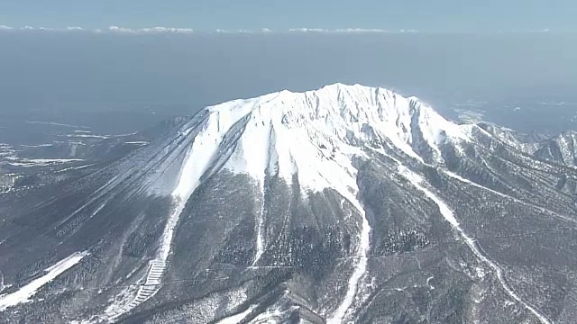 鸟取市，大山山，复杂的火山，日本视频素材