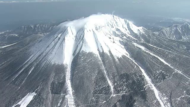 鸟取市，大山山，复杂的火山，日本视频素材