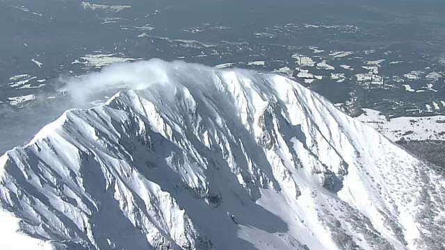 鸟取市，大山山，复杂的火山，日本视频素材