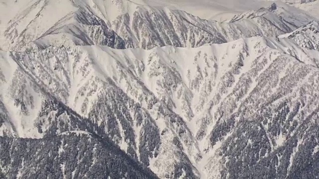 空中，特黑山在飞田山，日本长野视频素材