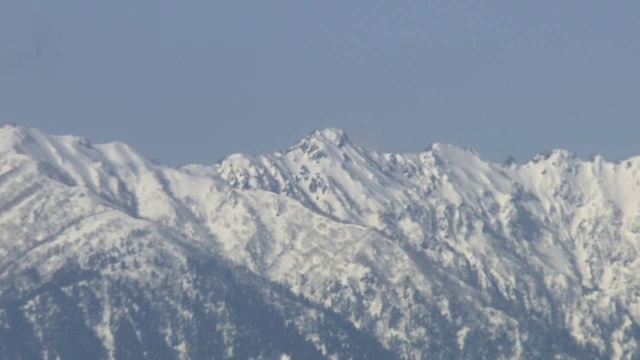 空中，特黑山在飞田山，日本长野视频素材