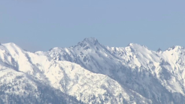 空中，特黑山在飞田山，日本长野视频素材