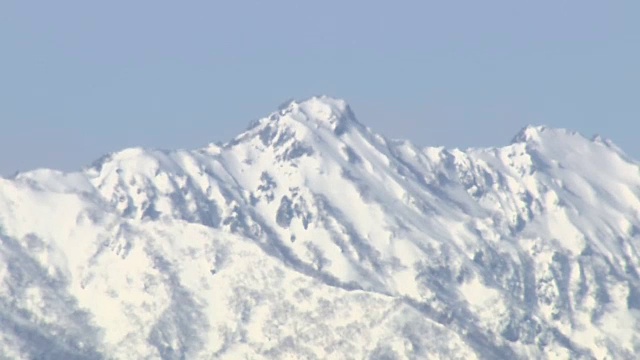 空中，特黑山在飞田山，日本长野视频素材