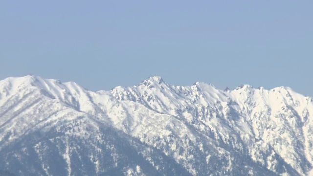 空中，特黑山在飞田山，日本长野视频素材