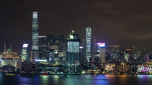 香港夜光的时间视频素材