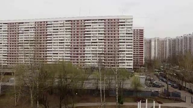 莫斯科住宅区鸟瞰图视频素材