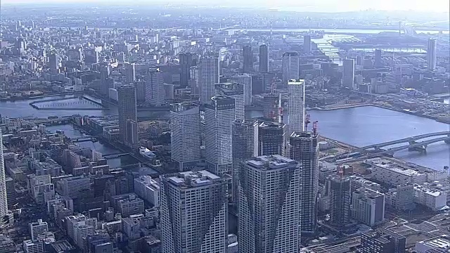 航空，东京湾地区，中央区，东京，日本视频素材