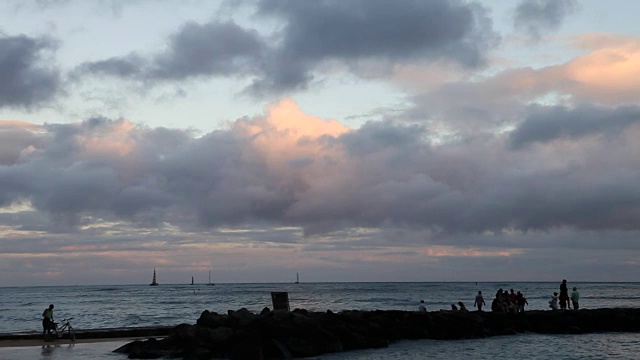 夏威夷冲浪划船视频素材