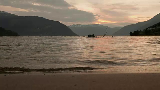 挪威峡湾海岸。挪威。视频素材